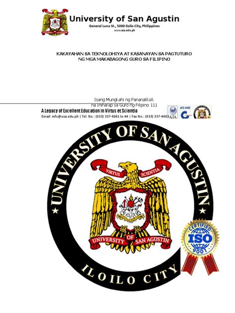 virtus et scientia meaning|University of San Agustin .